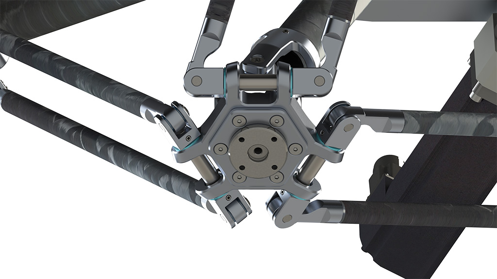 Robot InnoMAC, tipo delta, de tres ejes con rotación.