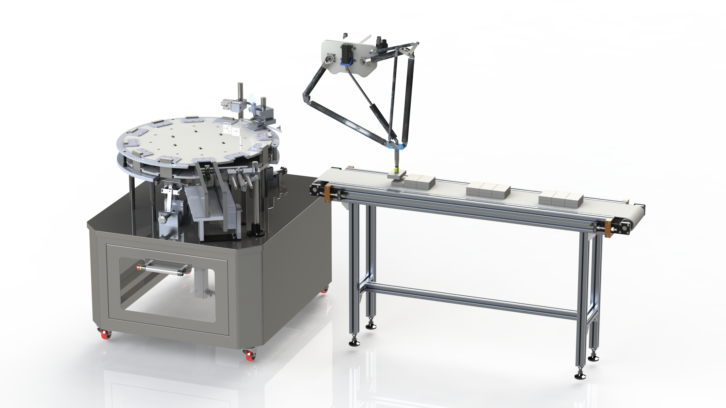 Robot D2 integrado con estuchadora