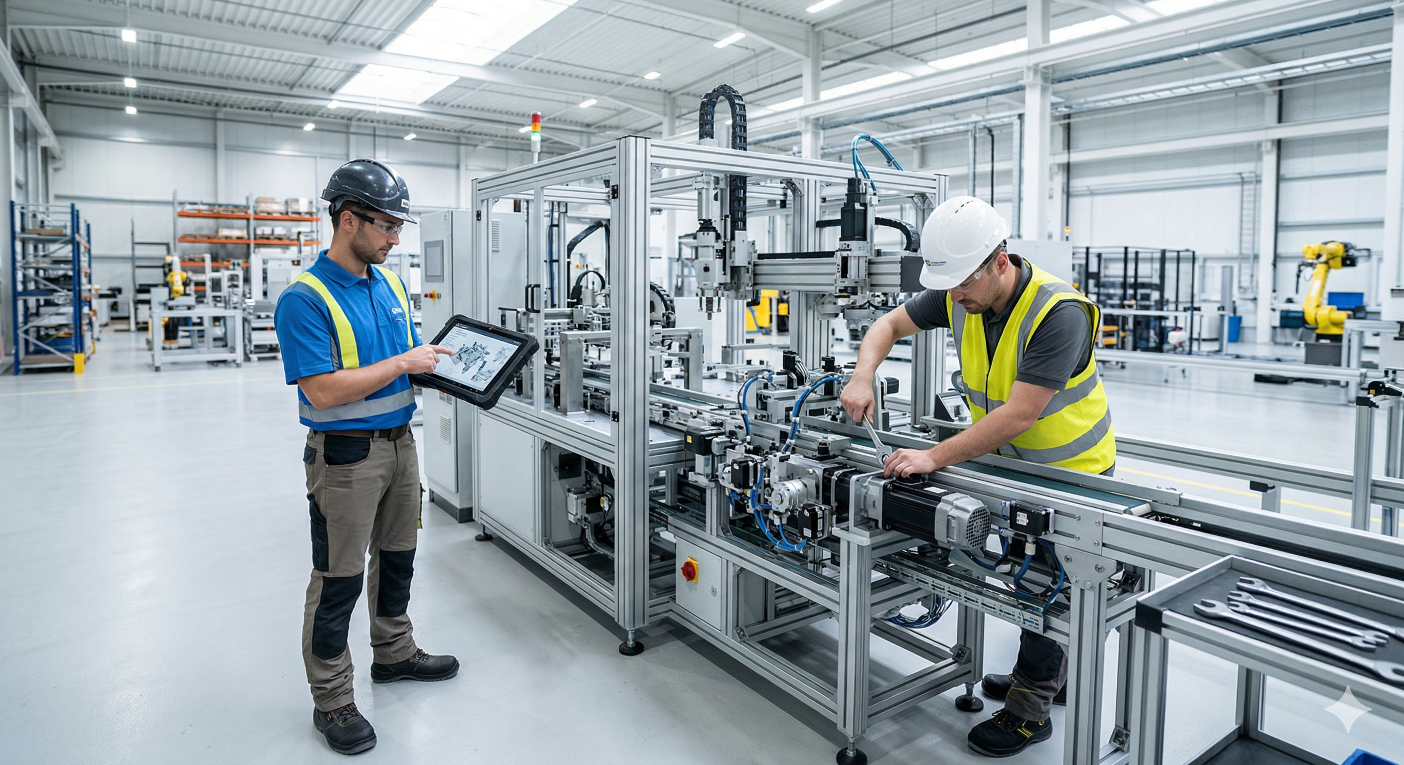 Instalación de maquinaria en planta